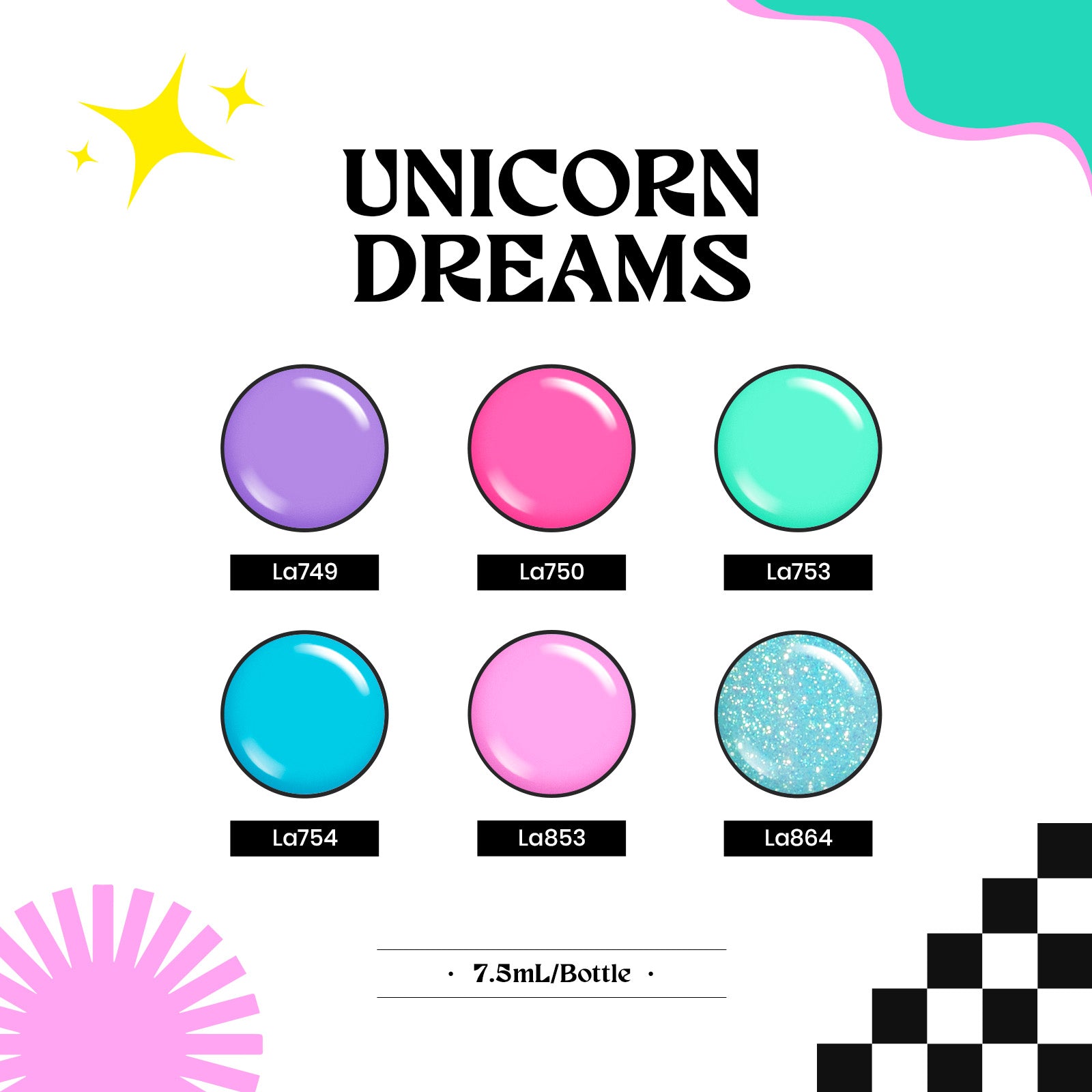 Unicorn Dreams 6 Colors Set