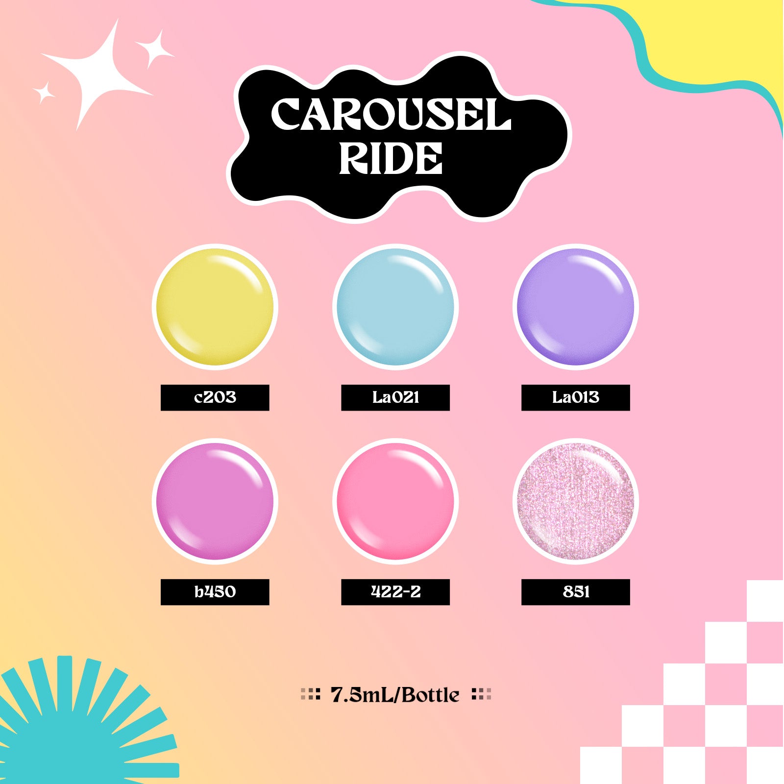 Carousel Ride 6 Colors Set