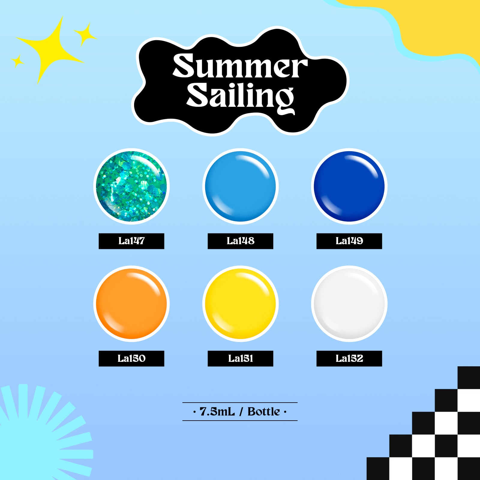 Summer sailing 6 Colors Set