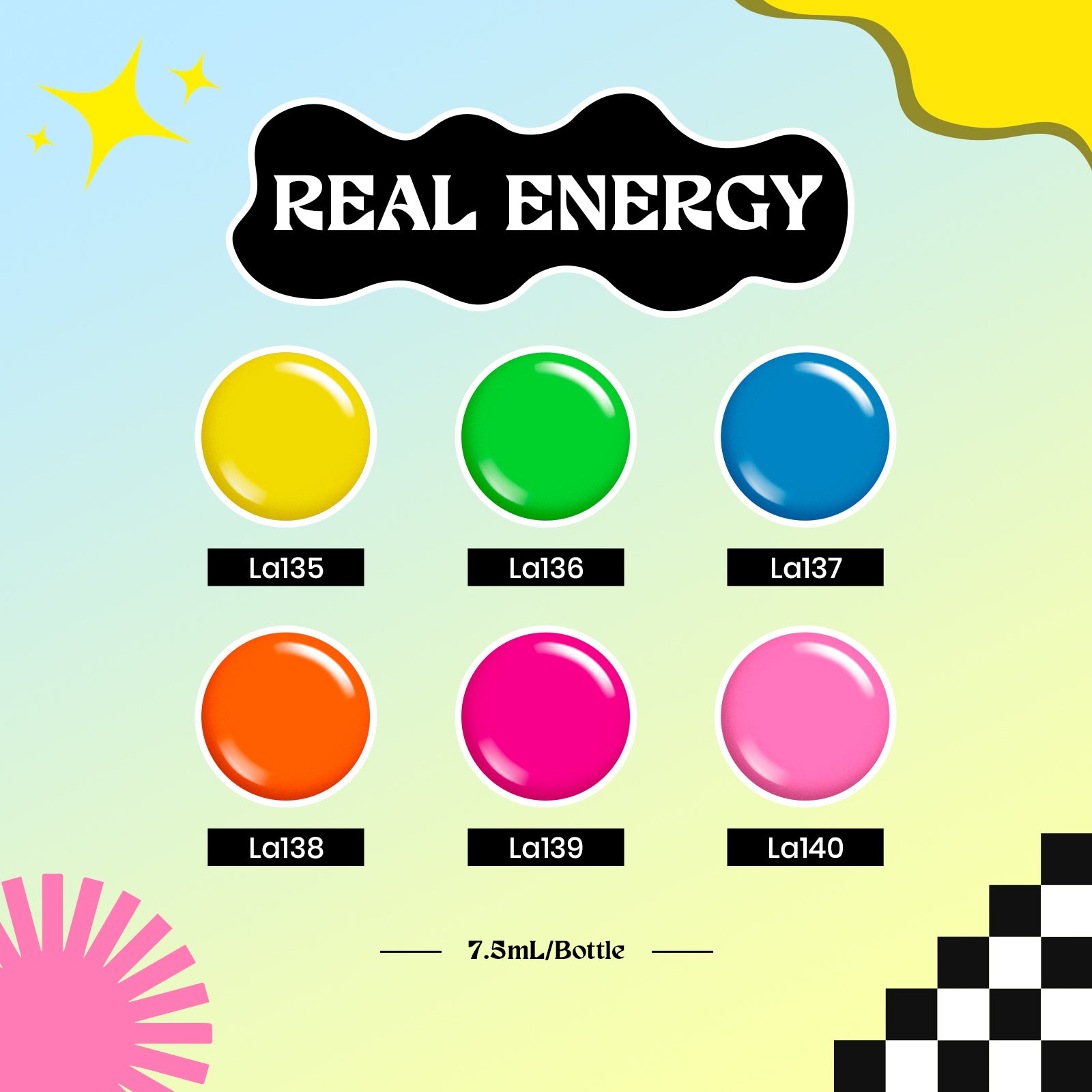 Real Energy 6 Colors Set