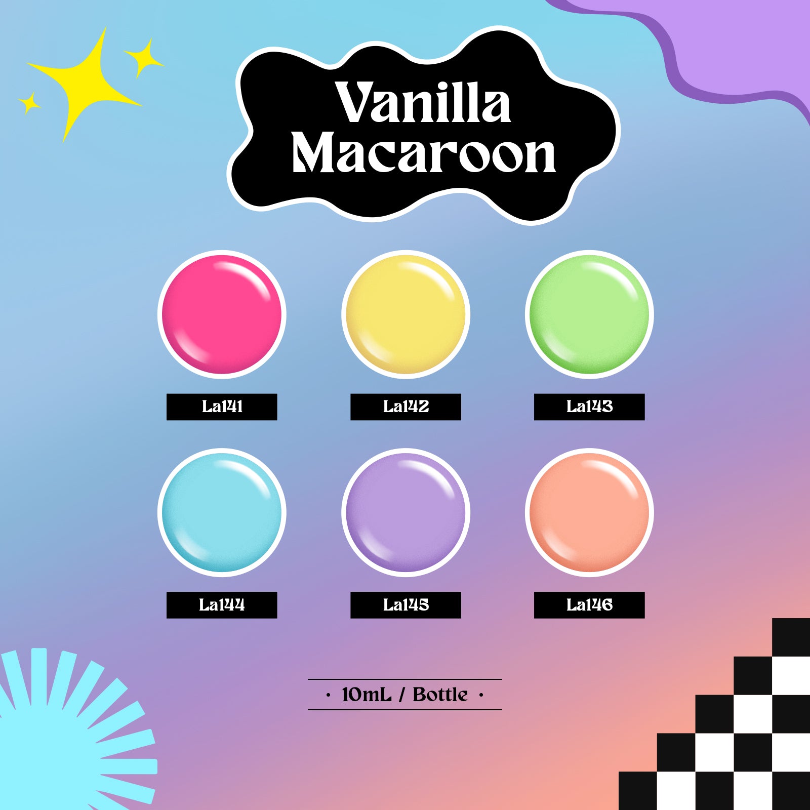 Vanilla Macaroon 6 Colors Set